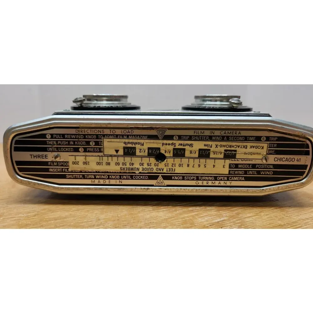 TDC Stereo Colorist 35mm Camera w/Rodenstock Trinar‎ Lenses Untested For Parts